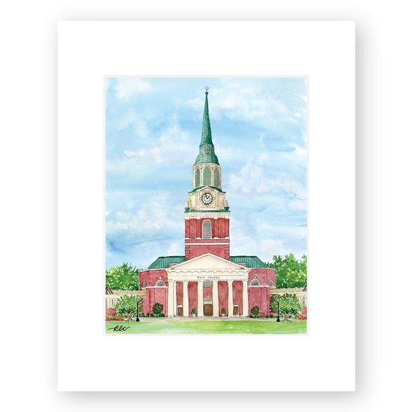 Wake Forest University Art Print - "Wait Chapel"