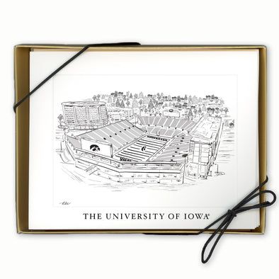 University of Iowa Black & White Note Card Set - "Kinnick Stadium"